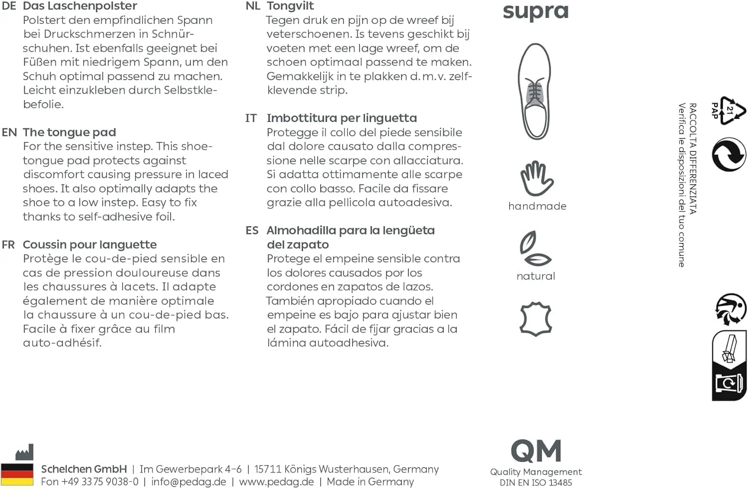 Tongue Pads, Pedag Supra - Image 6